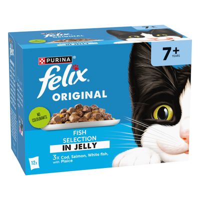 FELIX Original Senior 7+ Mixed Selection in Jelly Wet Cat Food 12x85g