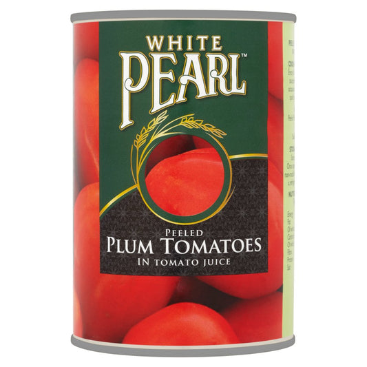White Pearl Peeled Plum Tomatoes in Tomato Juice 400g x 12