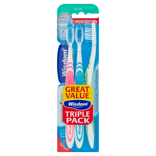 Wisdom 3 Firm Regular Plus Toothbrushes x 6