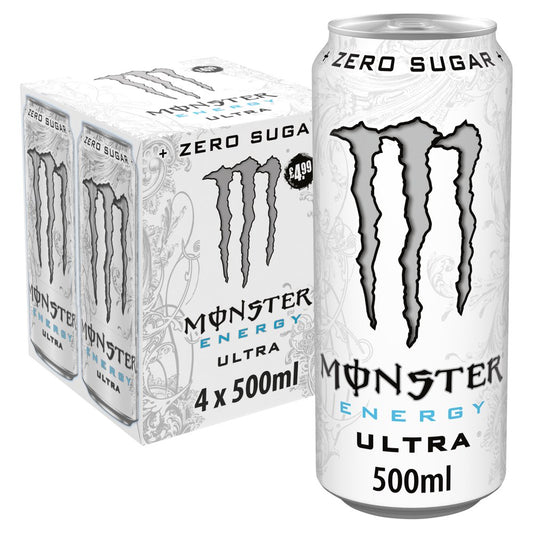 Monster Energy Drink Ultra Zero Sugar 4 x 500ml