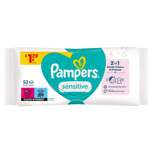 Pampers Sensitive Baby Wipes x 52