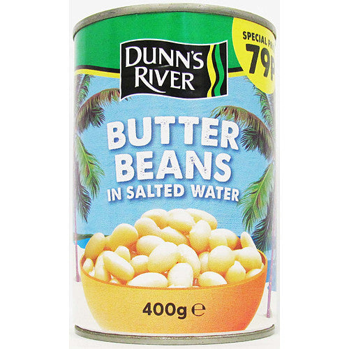 Dunns River Butter Beans 79p PMP 400g × 12