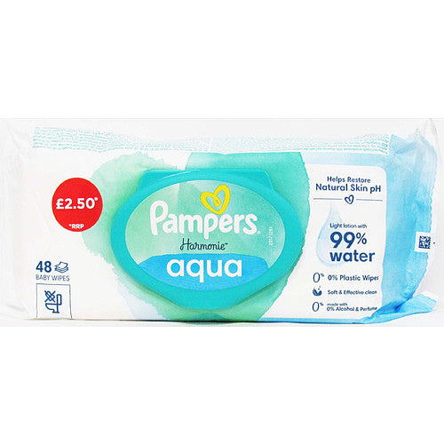 Pampers Harmonie Aqua Baby Wipes x 6
