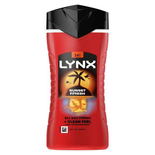 Lynx 3-in-1 Body Wash Sunset Fresh 6x 225 ml