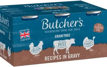 Butcher's Recipes Dog Food in Gravy Tins, Pack of 24 x 400 Gram