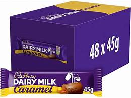 Cadbury Dairy Milk Caramel Chocolate Bar 45g  × 48