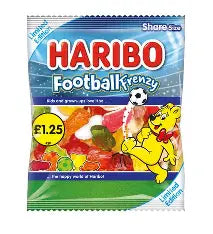 HARIBO Limited Edition Football Frenzy Sweets Sharing Bag 140g x 12