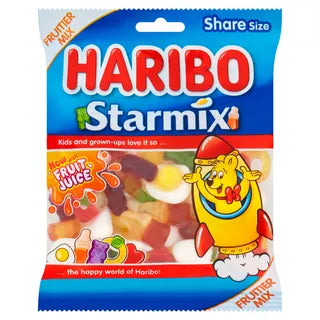 HARIBO Starmix Fruit & Cola Flavour Jelly & Foam Sweets Sharing Bag 140g 140g × 12