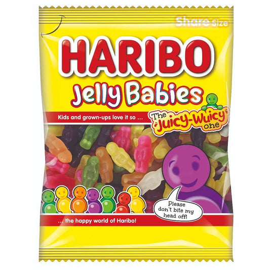 HARIBO Jelly Babies Sweets Sharing Bag 140g × 12