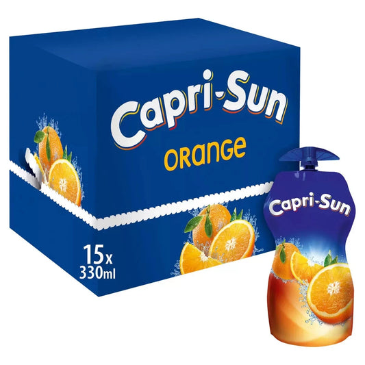 Capri Sun Juice Drink 15 Pack (15 x 330ml) Fruit Flavour Drinks Snack Beverages