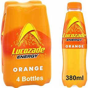 Lucozade Energy Drink Orange 4 x 380ml