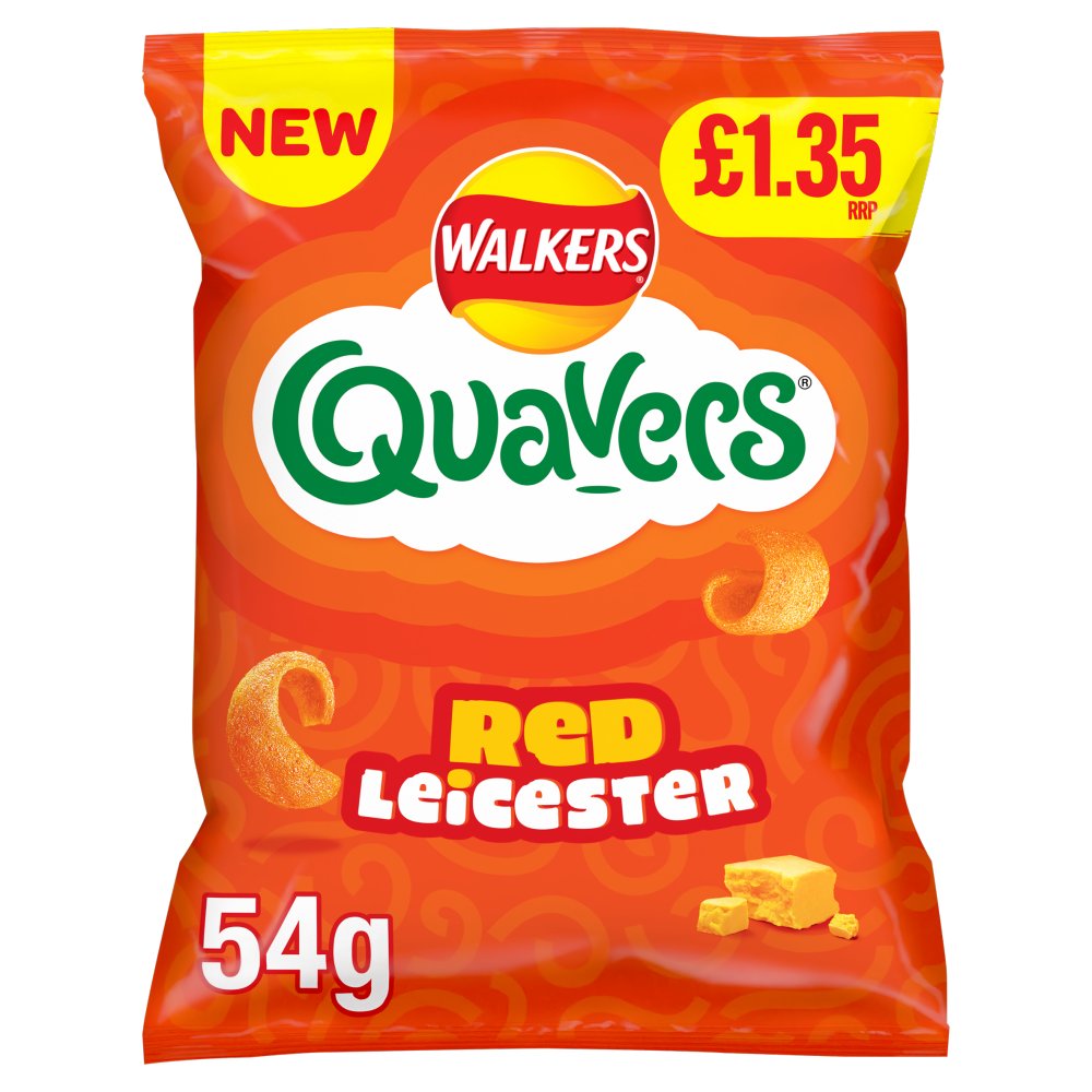 Walkers Quavers Cheese Snacks Crisps PMP 54g x 18