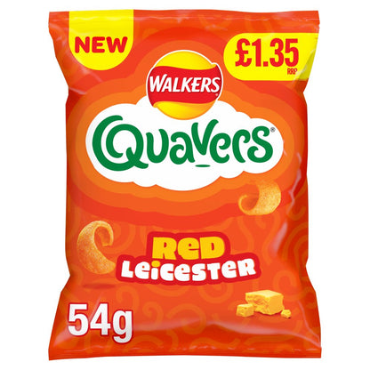 Walkers Quavers Cheese Snacks Crisps PMP 54g x 18