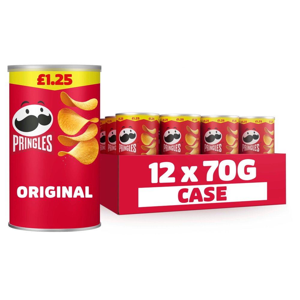 Pringles Sour Cream & Onion Sharing Crisps 12x70g