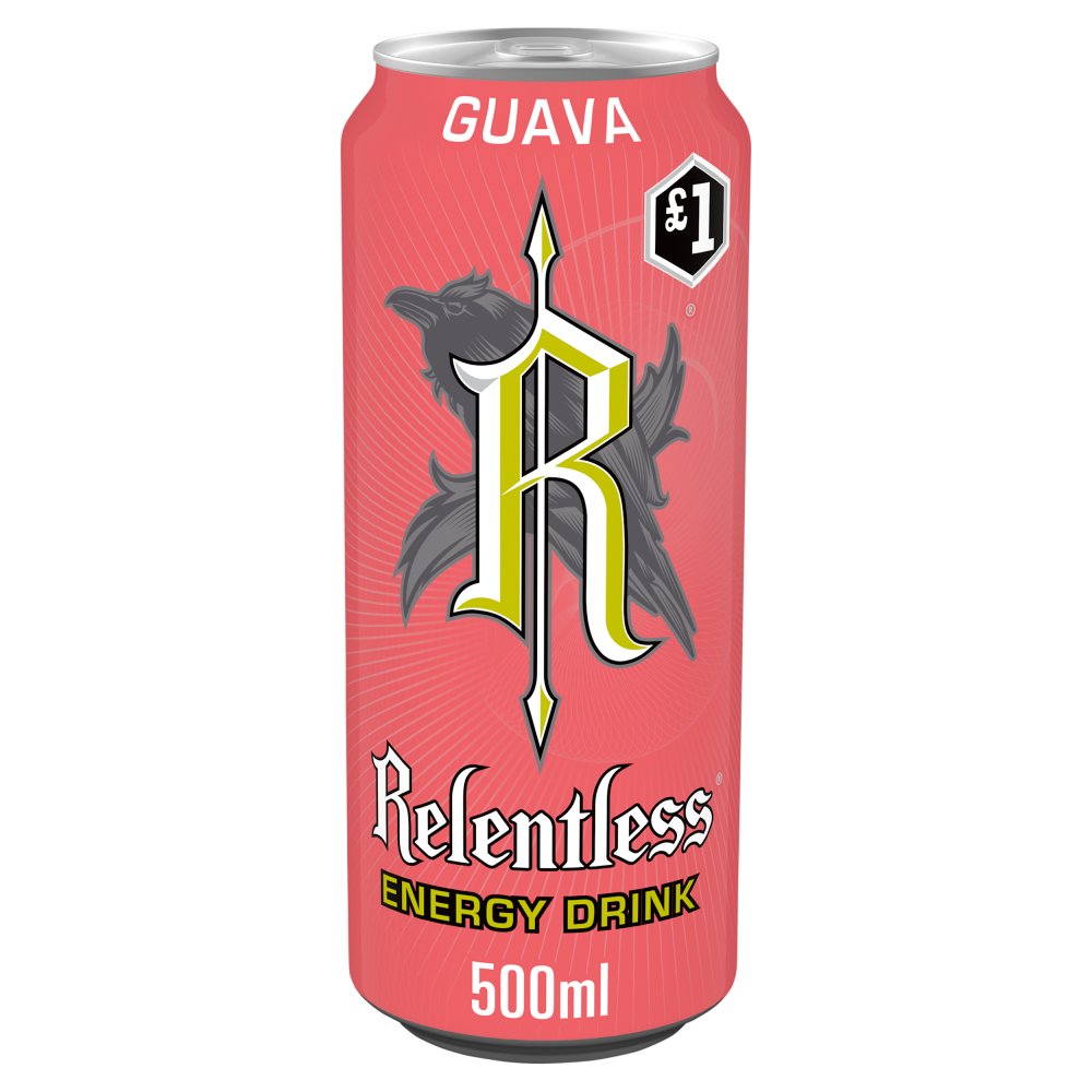 Relentless Guava Energy Drink 500ml x 12