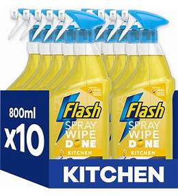 Flash Spary Wipedone Crisp Lemon Kitchen 800 ml x 10
