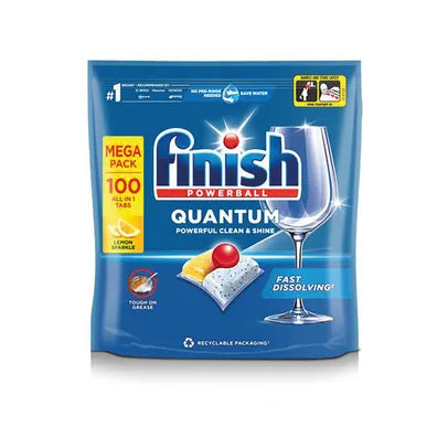 Finish Quantum All In One Dishwasher Tablets Lemon (Pack of 100)