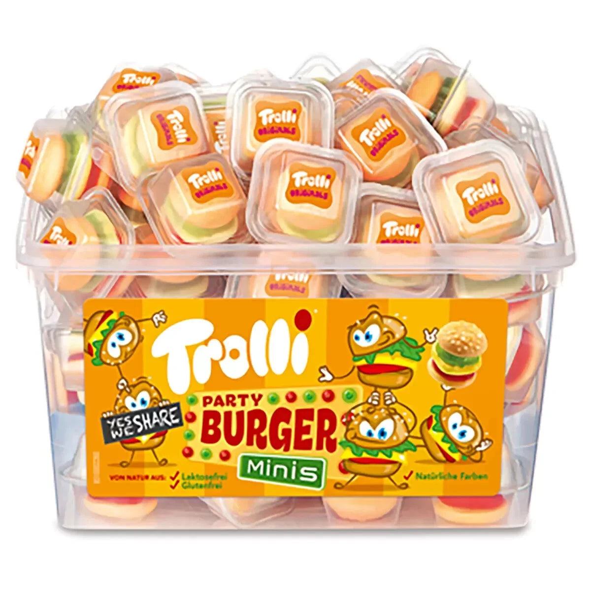 Trolli Party Burger Mini Sweets Pack of 60 (600g)