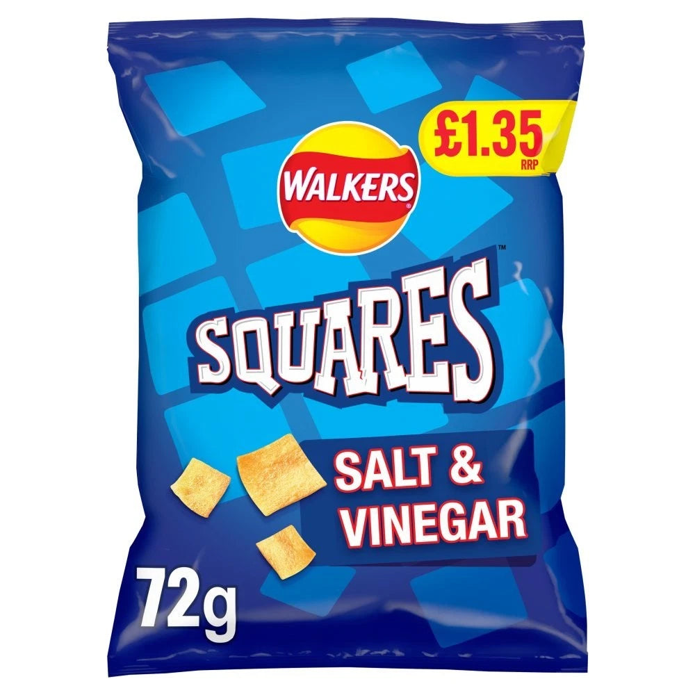 Walkers Squares risps 72g x 18