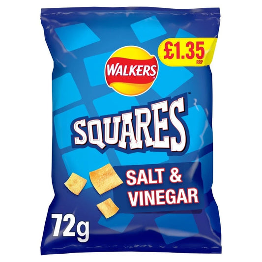 Walkers Squares risps 72g x 18