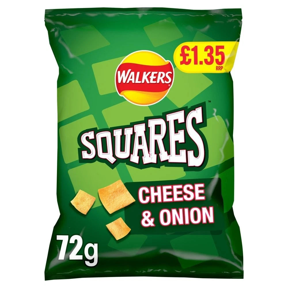 Walkers Squares risps 72g x 18