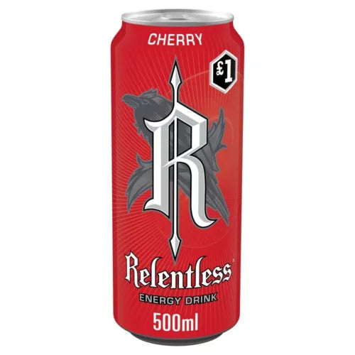 Relentless Cherry Energy Drink 500ml  x 12