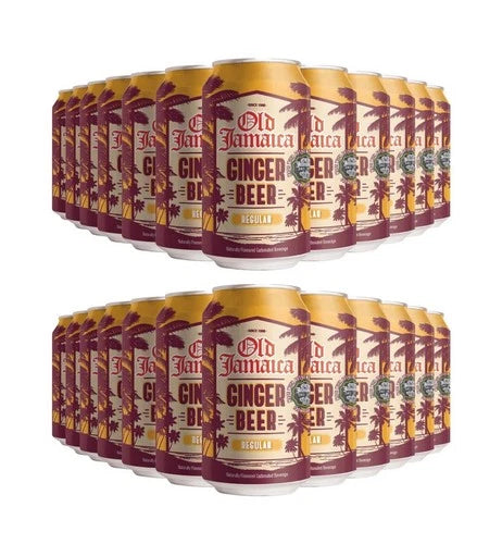 OLD JAMAICA GINGER BEER 24 X 330ML CANS CARBONATED GINGER BEER & ALE SOFT DRINKS
