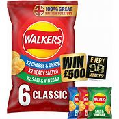 Walkers Classic Variety Multipack Crisps 6x25g (full case)
